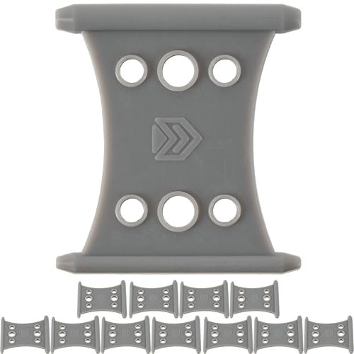 Your Day Mate Ganci per rotaia per tubazioni, Confezione da 12, in Grigio, in Silicone, per rotaie per tubazioni con ∅ 5-6 mm e ∅ 7-8 mm, Gancio da 65 x 60 mm, Gancio per tubazioni per roulotte