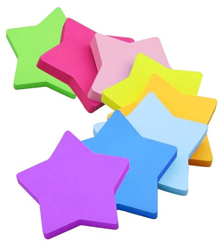8 Stück Haftnotizen Stern Sticky Selbstklebende Klebezettel Aufkleber Schreibset Notizblock Büro Studenten Mitgebsel Geburtstagsgeschenk Weihnachten (Star-240pcs)
