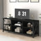 Mudmasa TV Schrank Schwarz Lowboard für 65 Zoll & Kleinere TVs 160x38x61.5cm Fernsehschrank Fernsehtisch mit Metallrahmen für Wohnzimmer Schlafzimmer