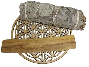Ensemble Purification palo Santo, Sauge Blanche et Fleur de Vie