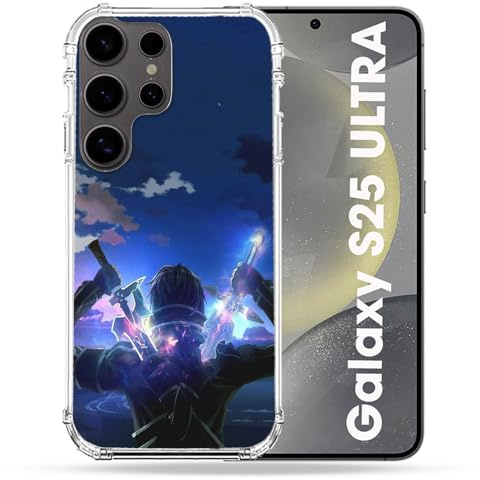 Cokitec Verstärkte Schutzhülle für Samsung Galaxy S25 Ultra Manga SAO Sword Art Online Epee