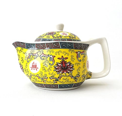 Long Life Oriental Design 350ml 1 Person Tea Pot with Strainer.