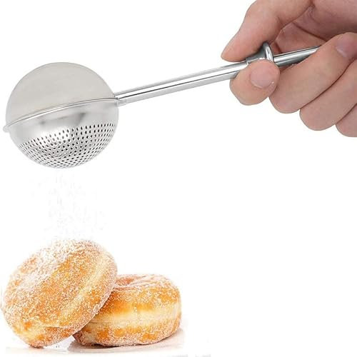 Powder Sugar Shaker Sifter Duster Baker's Dusting Wand Dispenser for Flour Spices Sugar Baked Goodies Cooking Baking Tool for Home Pastry Chefs