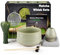 Kit de cérémonie japonaise à matcha 7 pièces, batteur à matcha en résine, bol à matcha, cuillère en bambou, passoire, torchon, porte-fouet, ensemble complet à matcha, vert vif