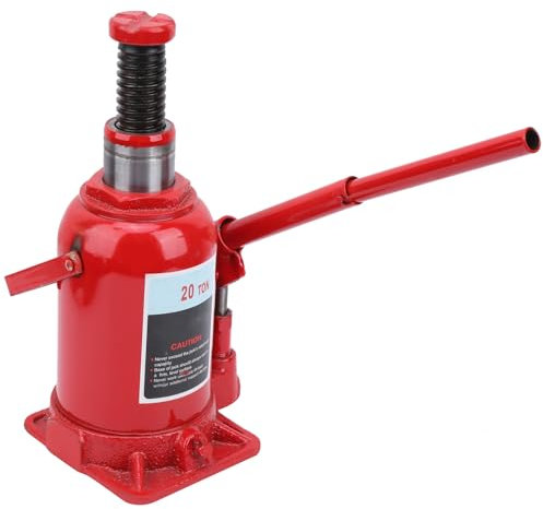 20 Ton Hydraulic Bottle Jacks, Sturdy Cast Steel Plate, Automatic Descend Non-Slip Base, 215-420mm Height Range, Industrial, Agricultural Applications