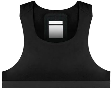 Zahoken Football GPS Tracker Vest, Soccer Vest Fitness Tank Top, Football Vests Workout Tank Top, Breathable GPS Tracker Sports Vests for Men Women, No Trackers Black