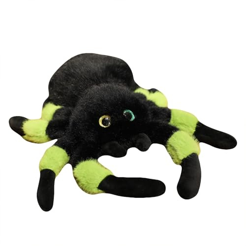 TROYSINC Spinne Stofftier Kuscheltier Plüschtier Niedliches Spinne Wurfkissen Kuscheltiere Geschenk für Erwachsene Und Kinder Halloween (28cm,Grün)