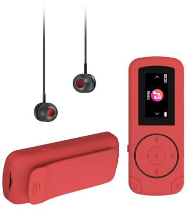 wiwoo 64GB Clip on Mini MP3 Player with Bluetooth,FM Radio,Shuffle Playback | Portable MP3 Player,MicroSD Support,Ideal Sport Companion for Running,Cycling,Bluetooth Wireless Audio,Digital Music Player
