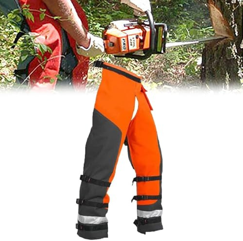 Chainsaw Safety Trousers, 9-Layer Protection with Adjustable Belt for Forestry and Woodcutting