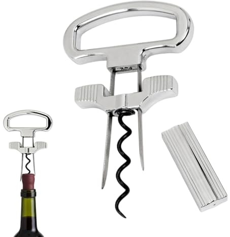 Flaschenöffner mit zwei Spitzen, manueller Korkenzieher – Flaschenöffner mit zwei Krallen für Wein – für Kellner, Haus, Hotel, Versammlungen, Weihnachten, Barkeeper und Flaschensammler