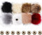 Faux Fuchs Pelz Flauschige Pompom Ball für Hut mit Abnehmbarer Druck Knopf für Stricken Hut Schuhe Schal Tasche (Farbe B, 8 Stücke)