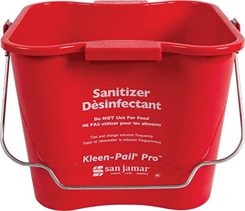 San Jamar Eimer, 6 Quart, Rot, Kunststoff