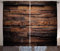 ABAKUHAUS Schokolade Rustikaler Vorhang, Raue Dunkle Holz, Wohnzimmer Universalband Gardinen mit Schlaufen und Haken, 280 x 175 cm, Dunkelbraun Braun