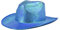 Arsimus Cowboyhut Metallic - Blau - Einheitsgröße
