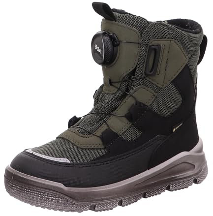 Superfit Jungen Mars Warm Gefütterte Gore-tex Schneestiefel, Schwarz Grün 0000, 28 EU