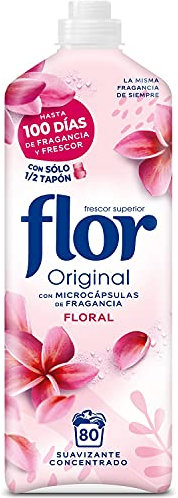 Flor Original Weichspüler Konzentrat für Kleidung, Blumenduft, 80 Dosen