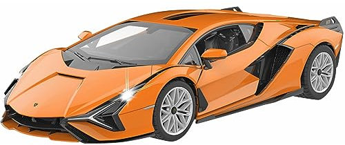 JAMARA 403127 - Lamborghini Sián FKP 37 2,4 GHz 1:14 Tür manuell - RC Auto, offiziell lizenziert, bis 1 Std Fahrzeit, ca. 11 Km/h, perfekt nachgebildete Details, detaillierter Innenraum