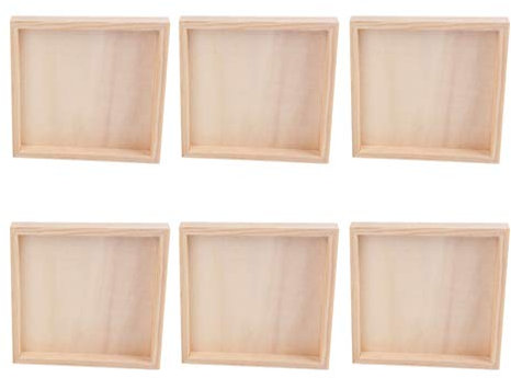 BESPORTBLE 6piezas Organizador De Pintura Hexaédrico Bandeja De Puzzle De Madera Para Almacenamiento De Juguetes Para Niño Niña No Incluye Puzzle Hexaédrico