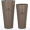 MELTOM Lot de 2 Pots de Fleurs Ronds Fins Effet 3D XXL 3XL (Taupe)