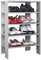 RICOO Schuhregal schmal und hoch 88x60x32cm Standregal Pressholz Grau WM040-PL, Schuhständer mit 4 Ebenen, Schuhschrank offen, Schuhablagen Flur Shoe Rack, Standregal klein, Schuhregale