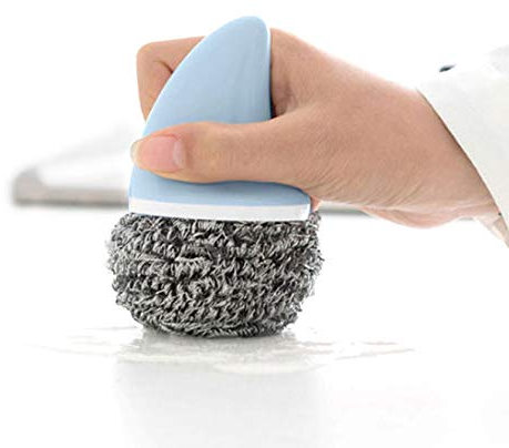 Brenium Ergonomische Edelstahl Wolldraht Scheuerschwämme Topfschrubber Scheuerschwämme Topfschrubber Scheuerschwämme Scheuerschwämme 3er Set