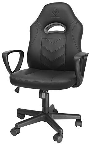 DELTACO Klassischer Gaming Stuhl (Junior Größe, PU Leder, ergonomisch, höhenverstellbar), GAM-094