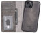 Solo Pelle Lederhülle kompatibel für iPhone 13 in 6.1 Zoll abnehmbare Hülle (2in1) inkl. Kartenfächer für das original Apple iPhone 13 (Steingrau)