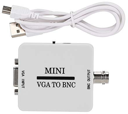 Ejoyous VGA zu BNC Video Konverter, USB VGA zu BNC Video Adapter 1080P Audio Konverter für Videokonferenzen Home Theater Monitore, HDTV, Computer