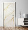 MyMaxxi - Tür bekleben mit Türtapete Türposter Türfolie Selbstklebend 90x200 Gold hängende Blätter - Tür verschönern Türaufkleber Türklebefolie Blüte Pflanze Gold