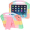 Adocham Kinder-Schutzhülle für iPad mini 1-5, Langlebig, Stoßfest, Silikonhülle für Apple 7,9 Zoll iPad, Hülle Mit Standgriff (Regenbogen)