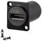 QIANRENON DP1.4 Panel Montage Adapter Anschluss 8K@60HZ Displayport DP Buchse auf Buchse Panel Gerade Koppler, D-Type/XLR Panel Montage, für HD Digital Audio/Video Multimedia Signalübertragung