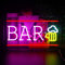 Looklight Bière Enseigne Au Néon BAR Lettre Neon Sign Enseigne au néon 3D Art USB Jaune Rose LED Néon Appliques murales décoratives pour Bar Party Discothèque Restaurant Célébration Party Sign