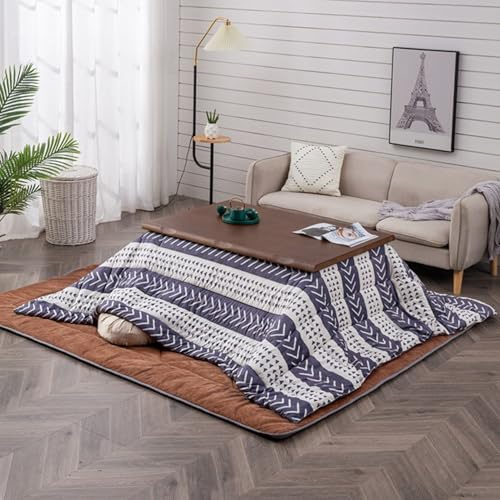 Warmer Tatami Kotatsu Tisch mit Heizung,4 Stück set Japanischer Bett Couchtisch Futon,Japanisches Winter Warm Table,Schreibtisch Beistelltisch Wohnzimmer Wärmetisch Ofentisch,Zimmer Schlafzimmer ( Col