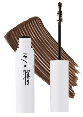 No7 Beautiful Eyebrows Gel - Brown - Contains Pink Pepper Extract for Fuller, Darker Eyebrows - Flexible Brow Gel for Shaping & Filling Brows (3.7ml)