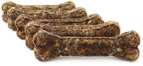 DOGBOSS 100% Natur Kauknochen 100% Hirschhaut oder 100% Pferdehaut speziell für Welpen ab der 16. Lebenswoche & Seniorhunde in verschiedenen Größen und Geschmack (5er 100% Pferdehaut 17 cm)