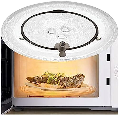 Easy To Care For Microwave Oven Cooking Plate-Abrasion Resistantmicrowave Oven Tray, With Microwave Turntable Ring-Heat Resistants Microwave Oven ​Glass Plate-for Microwave Oven ,10,6 Zoll/270 Mm,
