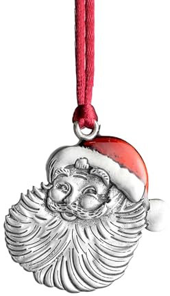 Zueyen Solid Zinn Weihnachtsbaum Dekoration, Weihnachtsbaum Ornament DIY Handwerk Anhänger für Weihnachten Festliche Party Urlaub Dekor(Weihnachtsmann)