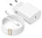 Cargador iPhone 16 15 con cable de carga, cargador rápido USB C original de 20 W con cable USB C AUT C 2M compatible con Apple iPhone 16/15 Plus/Pro Max, iPad Pro 12.9, 11 10/Mini, MacBook Pro/Air