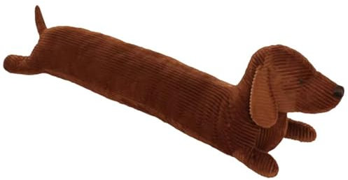 Boudin de Porte décoratif 91 cm pour Porte et fenêtre, Motif Animal lesté, bloqueur de Bruit pour Bas de Porte avec Boucles de Suspension (Chien, 110 cm)