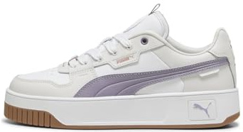 Puma Carina Street Lux Damen-Sneaker, Puma Weiß, Blasses Pflaumenfedergrau, 38.5 EU