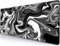 TengYuer Mousepad XXL 1000x500x3mm Gaming Mause Pad Schwarz Weiß Grau Mauspads Große rutschfest Vernähte Kanten Einer speziellen Oberfläche verbessert Geschwindigkeit und Präzision für PC Laptop