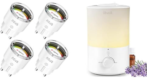 NOUS A1Z Zigbee Steckdose & LEVOIT Top-Fill Luftbefeuchter 3L mit Nachtlicht