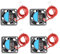 Jopto 4 piezas ventiladores de refrigeración sin escobillas 25 x 25 x 10 mm 2510 DC 5V rodamientos hidráulicos 2 pines para mini refrigeración, PCB, notebook/tarjeta gráfica, alta velocidad