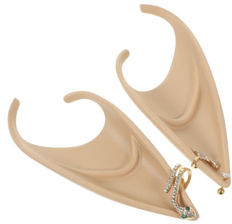 Yardenfun 1paar Elfenohren Cosplay Zubehör Handgefertigte Ohren Für Halloween Weihnachtsfeiern Und Kostümpartys Wiederverwendbar Und Hautfreundlich