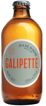 Galipette - Non-Alcoholic Cider (12 x 330ml), 0.0% ABV, Hand-Picked French Apples, Pure Juice Cider, Sweet, Fruity & Sharp, Zero Alcohol, Gluten Free, No Added Sugar, No Sweeteners