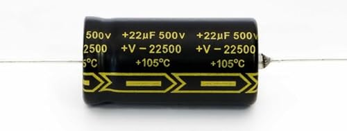 Audio-Kondensator, 22uF, 500 V, Goldkappe, axial, für Bassverstärker, Hifi-Gitarre