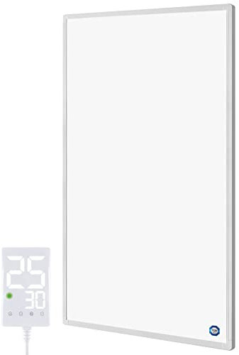 Hocosyme Chauffage Infrarouge 800 Watts Avec Thermostat Tactile, Montage Mural du Radiateur Infrarouge - 1-3 Minutes à une température de fonctionnement Jusqu'à 120 Degrés - TÜV