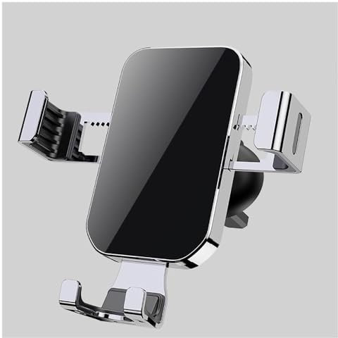 QOCVZXTI Handyhalterung Auto, für Audi A4 B8 Avant 2008-2016 EIN Knopf Release Handyhalter,Vent KFZ Halterung,Handyhalter,B-Silver