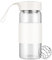 BNCWCQZ Petit shaker en verre de 473,6 g sans BPA et inodore avec boule de mélange 304SS et brosse de nettoyage amovible pour boissons protéinées et fitness (blanc)