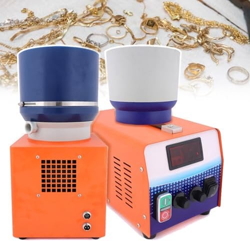 Jewelry Tumbler Polisher,Professional Magnetic Tumbler With Timing/Speed Adjustment,Wet Dry 2 In 1 Finisher,For Deburring/Chamfering/Polishing/Cleaning,For Jewelry&Metal Parts